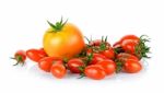 Fresh Tomato Isolated On The White Background Stock Photo