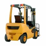 Forklift Truck Isolated Stock Photo