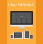 Fully Responsive Design Stock Photo