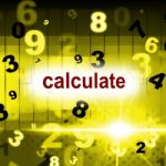 Calculate Counting Shows One Two Three And Calculation Stock Photo