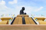 Big Buddha Statue, Luang Pu Tuad, Huay Mongkol Temple Stock Photo