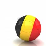 Belgium Soccer Ball Isolated White Background Stock Photo