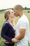 Couple Kissing Eachother Stock Photo