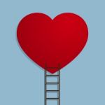 Heart With Ladder Stock Photo