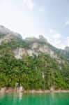 Beautiful High Mountains And River Stock Photo