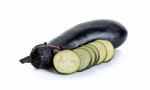 Eggplant Isolated On The White Background Stock Photo