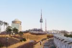 Seoul Tower,namsan Tower In Korea Stock Photo