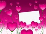 Heart Message Means Valentines Day And Communication Stock Photo