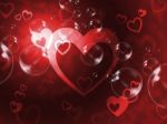 Hearts Background Means Passionate Wallpaper Or Loving Art
 Stock Photo