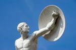 Statue Of A Naked Male Warrior At The Charlottenburg Palace In B Stock Photo