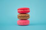 Colorful Macaroon Or Macaron French Sweet Dessert  Stock Photo