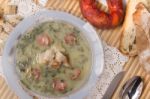 Traditional Portuguese Soup, Caldo Verde Stock Photo