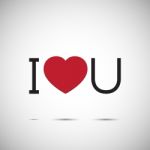  I Love You Heart Design Stock Photo