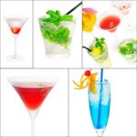 Cocktails Collage Stock Photo