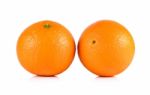 Ripe Orange Isolated On White Background Stock Photo