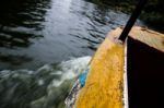 Boat Moving On Water Stock Photo