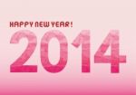 Pink Shade New Year 2014 Stock Photo