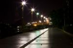 Walking The Streets At Night Stock Photo