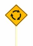 Roundabout Sign  Stock Photo