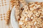 Bowl Of Muesli For Breakfast Stock Photo