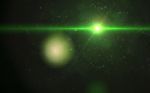 Abstract Green Lens Flare Light Horizontal Stock Photo