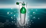 Oxygen Cylinder Stock Photo