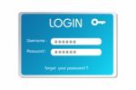 Login With Username Password Stock Photo