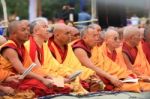 Leh, India-august 5, 2012 - His Holiness The 14th Dalai Lama Stock Photo