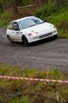 M. Ryan Driving Honda Civic Stock Photo