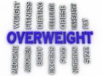 3d Image Overweight  Issues Concept Word Cloud Background Stock Photo