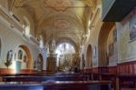 Cogne, Italy/europe - October 26 : Interior View Of Sant'orso Ch Stock Photo