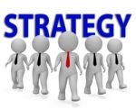 Strategy Businessmen Means Plan Tactics 3d Rendering Stock Photo