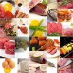 High Protein Food Collection Collage Stock Photo