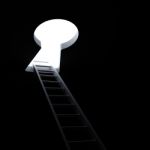 Keyhole And Ladder Stock Photo
