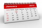 Desktop Calendar For 2013 Year Stock Photo