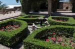 View Of The Alcazaba Fort And Palace Gardens In Malaga Stock Photo