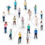 Connected People Social Network Communication Stock Photo