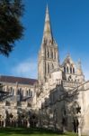 Exterior View Of Salisbury Cathedral Stock Photo