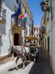 Ronda, Andalucia/spain - May 8 : Tourists Enjoying A Ride In A H Stock Photo