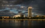 View Of Riga City From The Riverside Stock Photo