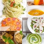 Healthy And Tasty Italian Food Collage Stock Photo