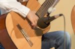 Boy Plays Guitar Stock Photo