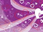 Hearts Background Shows Loving Partner Family And Friends
 Stock Photo