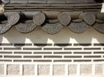 Korean Traditional Tile Roof And Wall Stock Photo