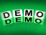 Demo Blocks Displays Demonstration Test Or Try-out A Version Stock Photo