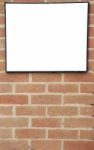 Brick Wall Billboard Stock Photo