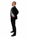 3d Rendering Of Full Length Businessman In Everyday Actions Stock Photo