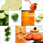 Citrus Fruits Collage Stock Photo