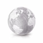 Cement Globe 3d Illustration North And South America Map Stock Photo