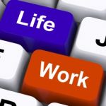 Life Work Keys Show Balancing Job And Free Time Stock Photo